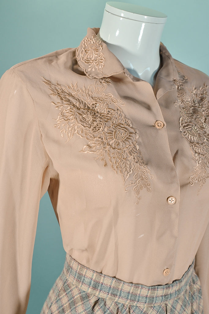 70s embroidered blouse