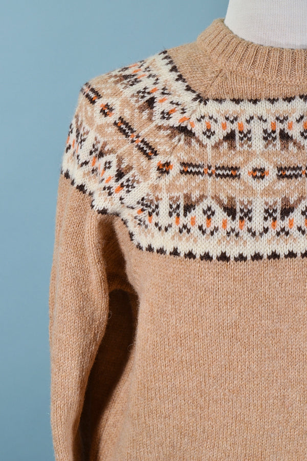 vintage Fair Isle sweater detail