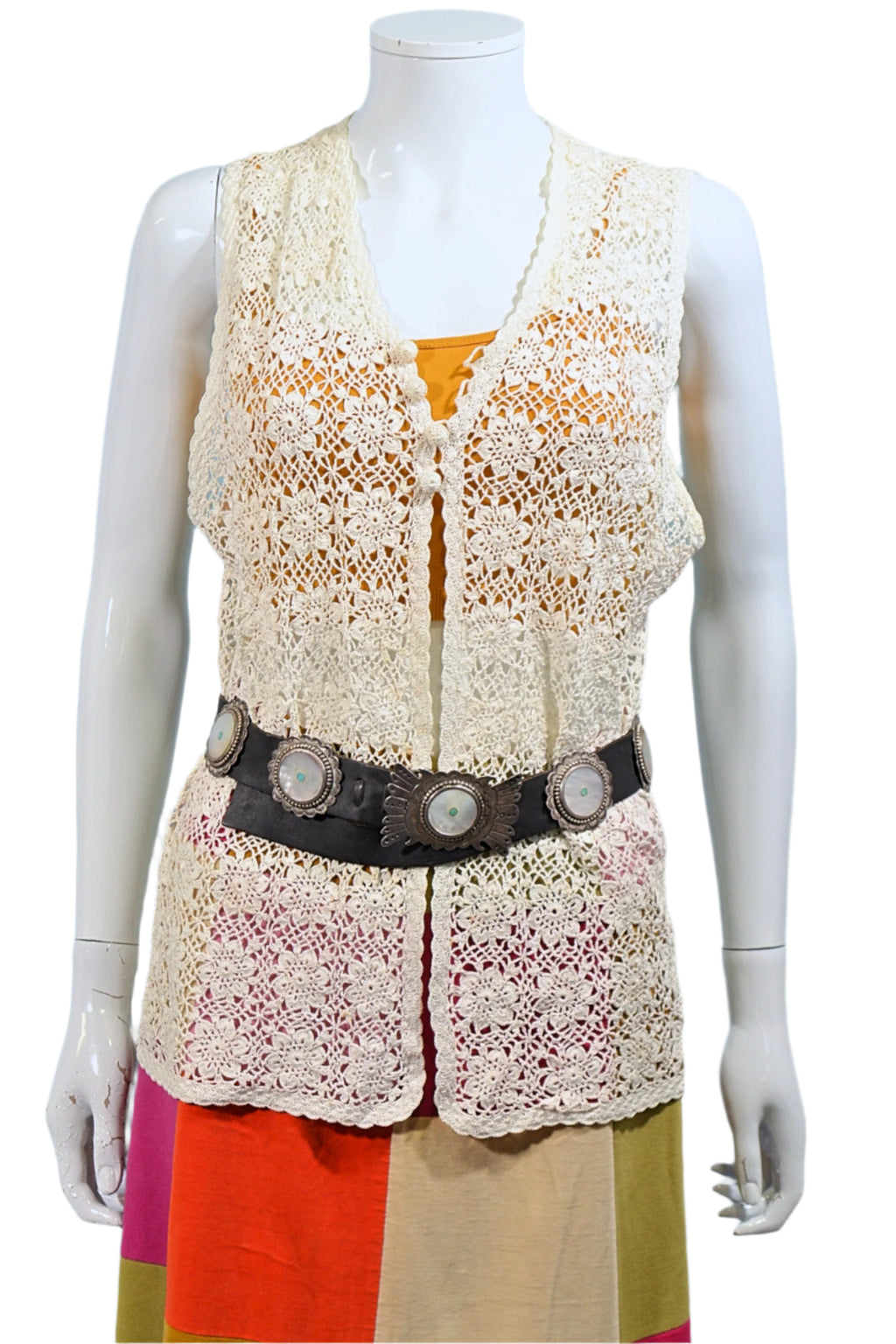 vintage crochet tunic top