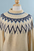details 1950s cream and blue ski sweater